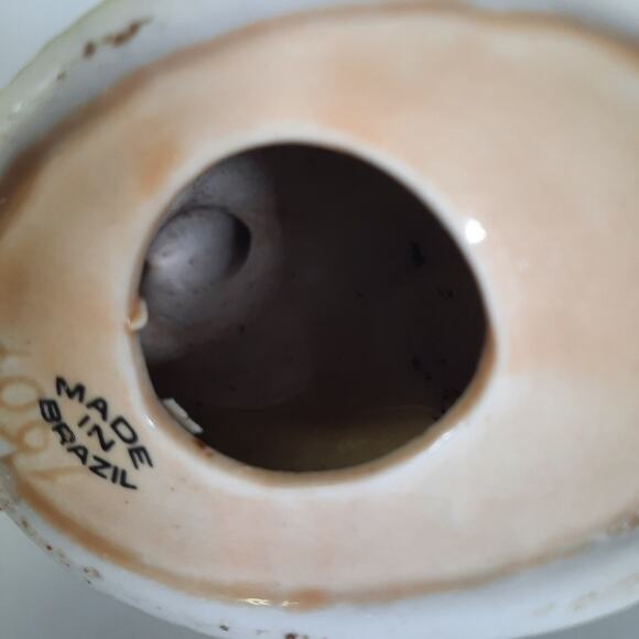 Vintage Porcelain Pearlized Deer in basket home decor - Picture 7 of 10